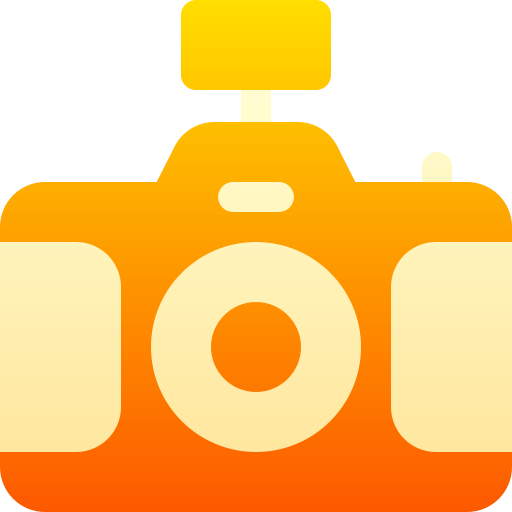 cámara réflex digital Basic Gradient Gradient icono