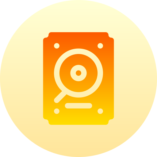 ハードディスク Basic Gradient Circular icon