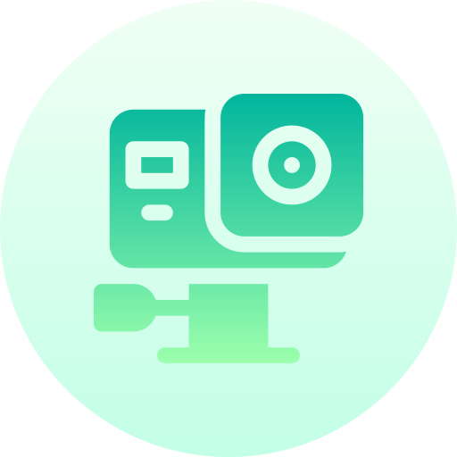 Action camera Basic Gradient Circular icon