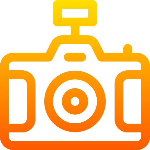 cámara réflex digital Basic Gradient Lineal color icono