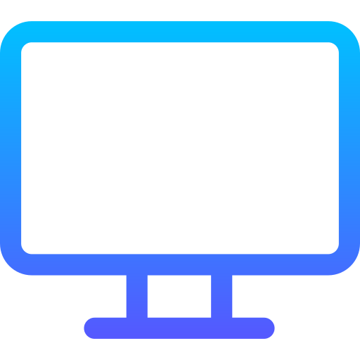 monitor Basic Gradient Lineal color icono