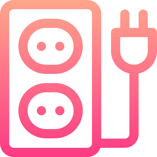 Power strip Basic Gradient Lineal color icon