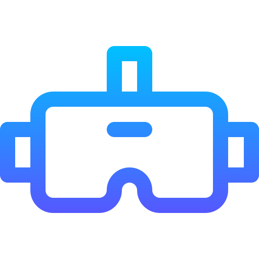 Virtual reality Basic Gradient Lineal color icon