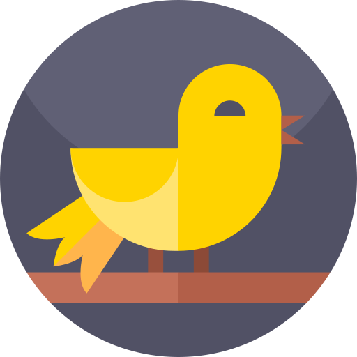 Bird Geometric Flat Circular Flat icon