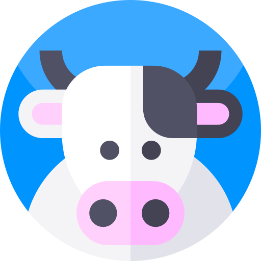 Cow Geometric Flat Circular Flat icon