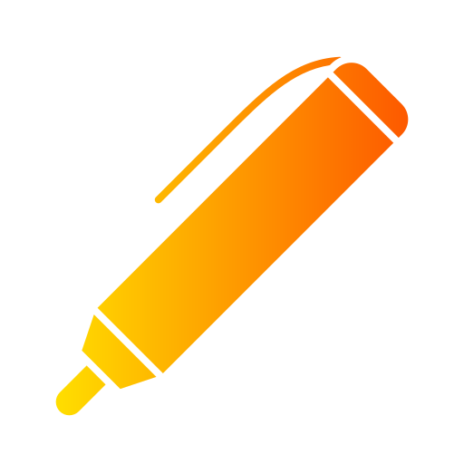 długopis Generic Flat Gradient ikona