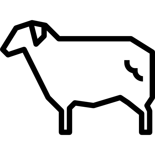 pecora turkkub Lineal icona