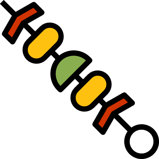 Brochette turkkub Lineal Color icon