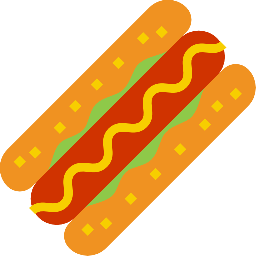 hot dog turkkub Flat ikona