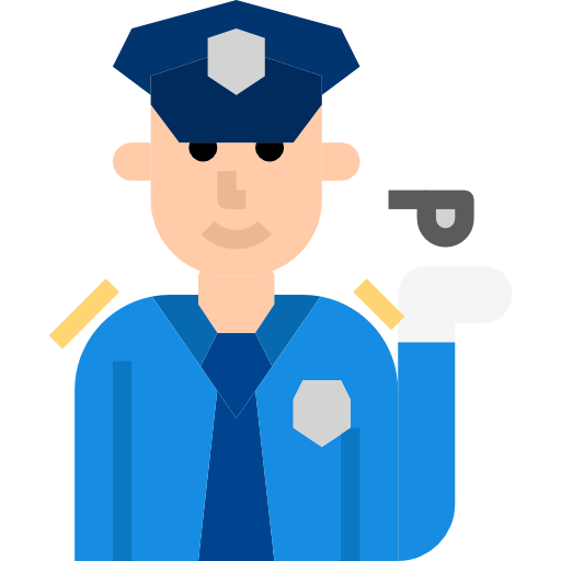 policía turkkub Flat icono