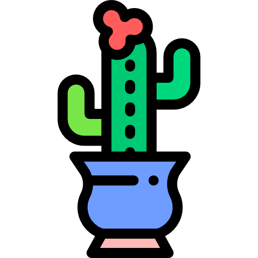 Cactus Detailed Rounded Lineal color icon