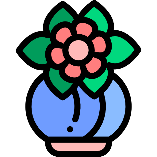 꽃 Detailed Rounded Lineal color icon