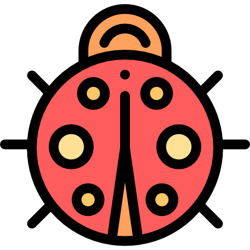lieveheersbeestje Detailed Rounded Lineal color icoon
