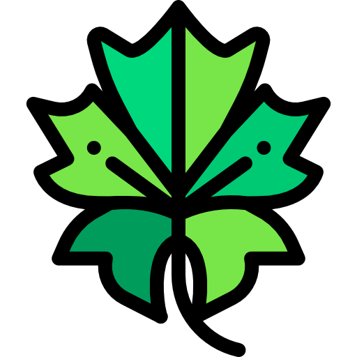 Leaf Detailed Rounded Lineal color icon