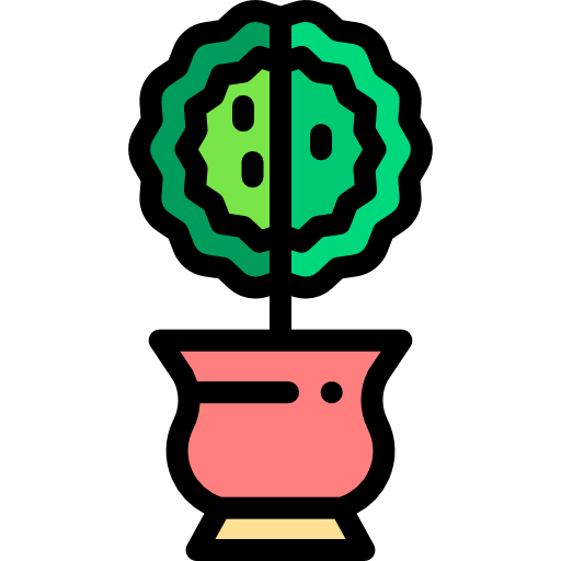 植物 Detailed Rounded Lineal color icon