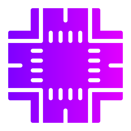 skrzyżowanie dróg Generic Flat Gradient ikona