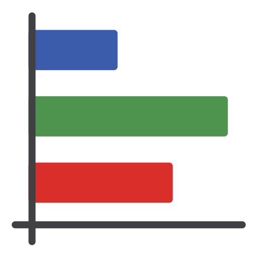 diagramme à bandes Generic Flat Icône