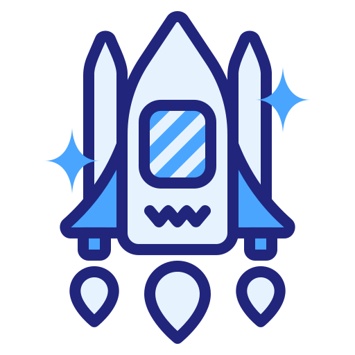 nave espacial Generic Blue Ícone