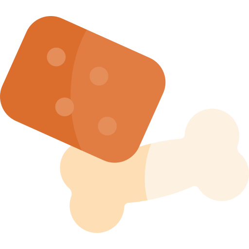 biscotto per cani Kawaii Flat icona