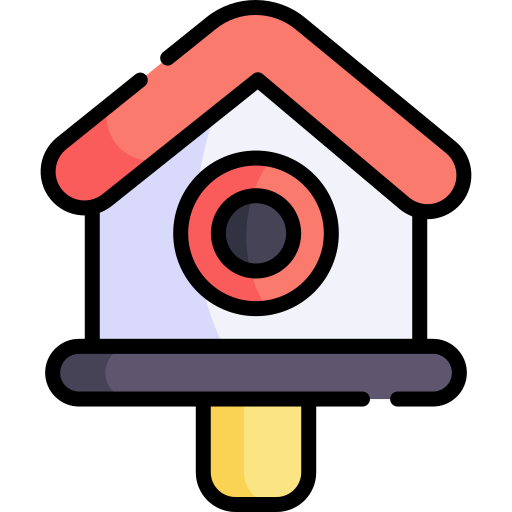 casa de passarinho Kawaii Lineal color Ícone