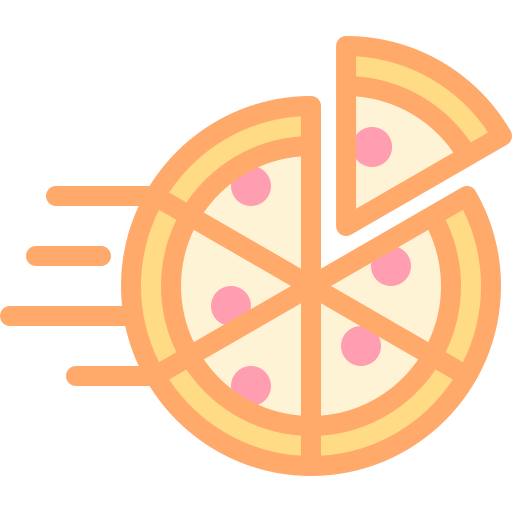 entrega de pizza Detailed color Lineal color icono