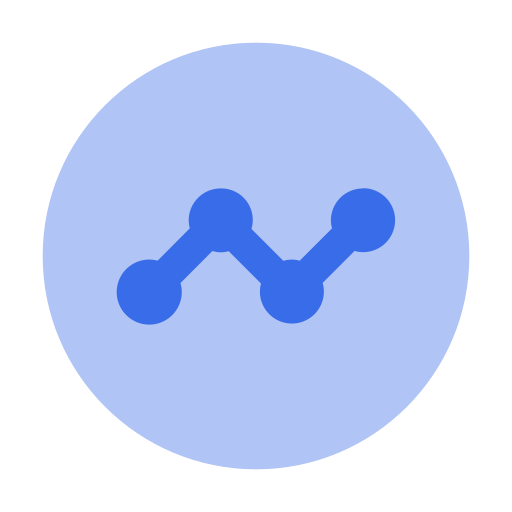 gráfico de linha Generic Blue Ícone