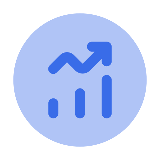 graficar hacia arriba Generic Blue icono