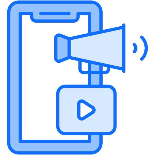 비디오 마케팅 Generic Blue icon