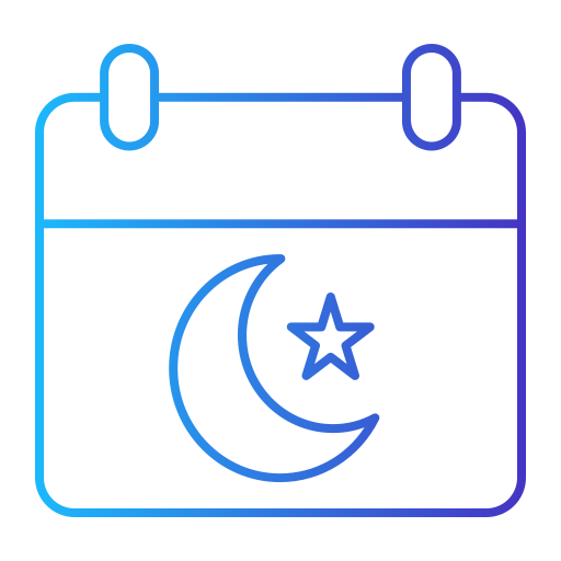 Moon and stars Generic Gradient icon