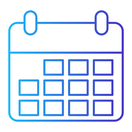 data kalendarza Generic Gradient ikona