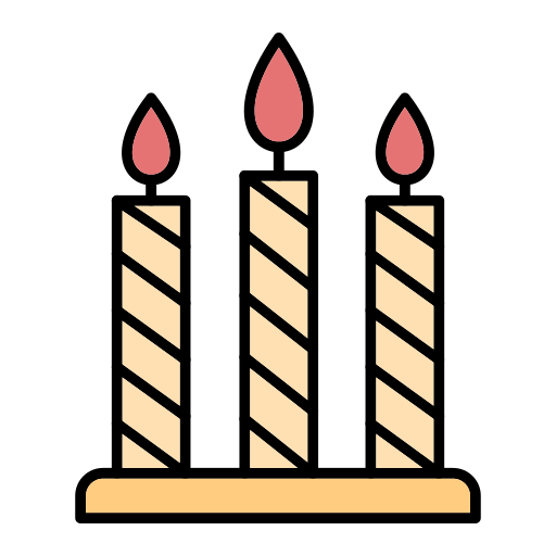 Birthday candle Generic Outline Color icon