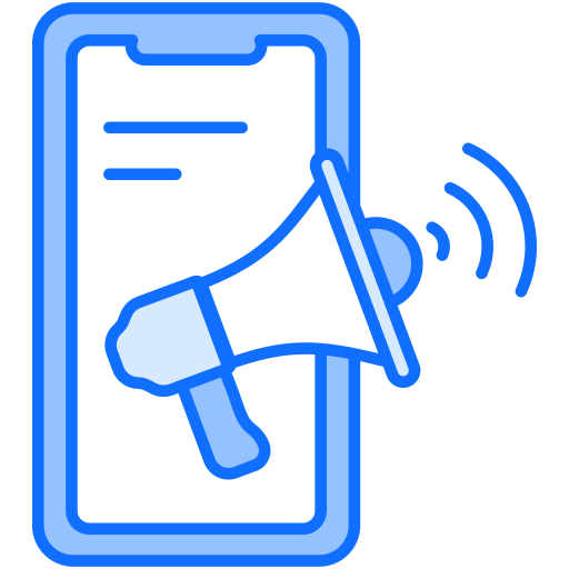 mobiele marketing Generic Blue icoon