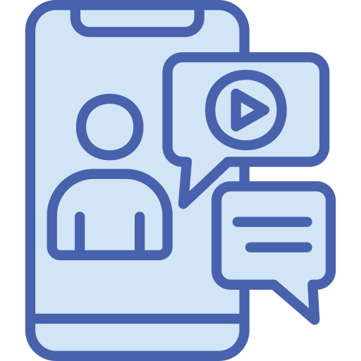 video-chat Generic Blue icon