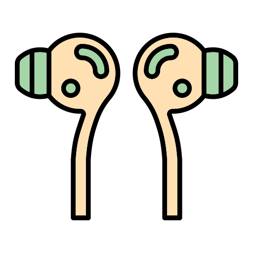Earbud Generic Outline Color icon
