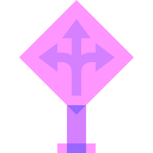 三方向 Basic Sheer Flat icon