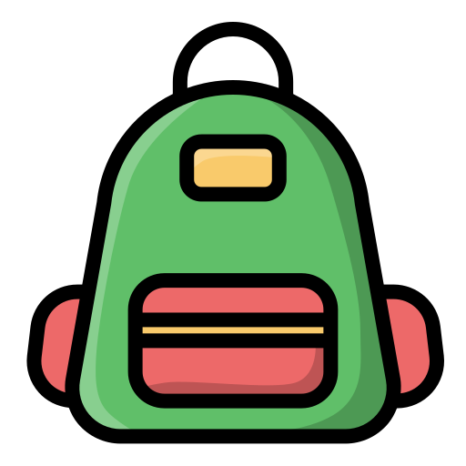 mochila Generic Outline Color icono