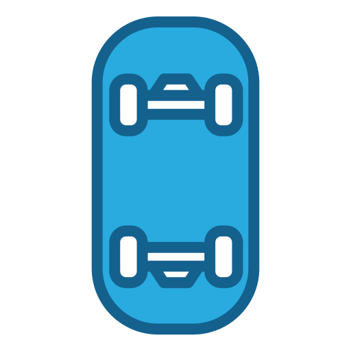 Skateboard Generic Blue icon