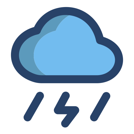 大雨 Generic Outline Color icon