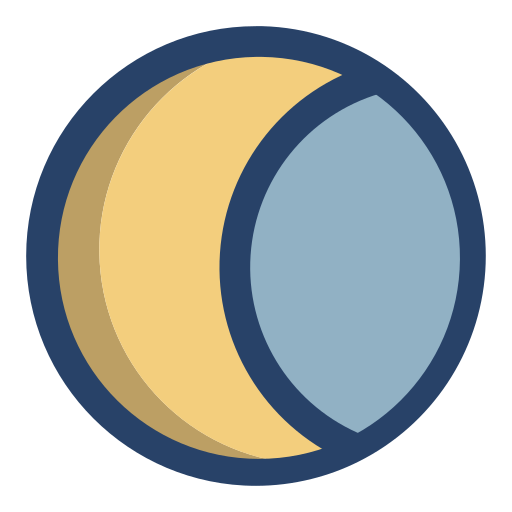 księżyc Generic Outline Color ikona