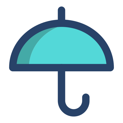 Umbrella Generic Outline Color icon