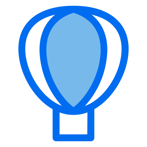 balon na gorące powietrze Generic Blue ikona
