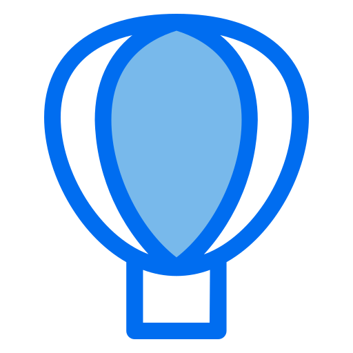 Hot air balloon Generic Blue icon