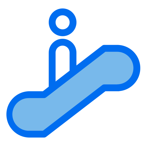 エスカレーター Generic Blue icon