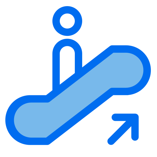 escalera mecánica Generic Blue icono