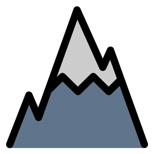 montagna Generic Outline Color icona