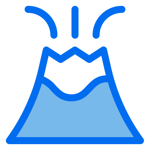 vulcão Generic Blue Ícone