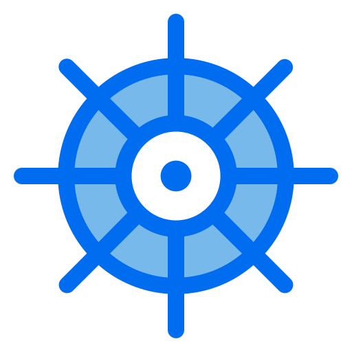 ruota della nave Generic Blue icona