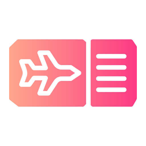 vliegtuigticket Generic Flat Gradient icoon