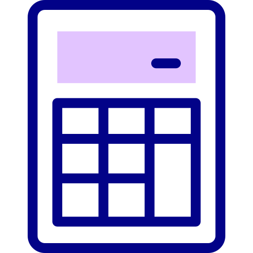 Calculator Detailed Mixed Lineal color icon