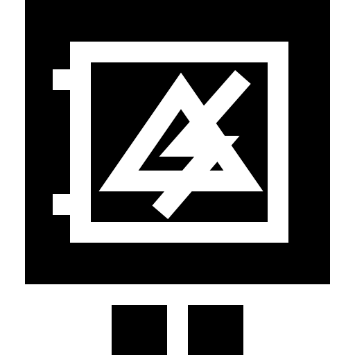 electricidad Basic Straight Filled icono